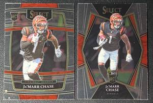 JaMarr Chase 2-Card Rookie Football Card Lot