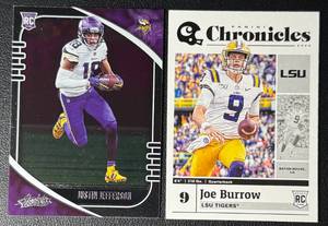 Justin Jefferson & Joe Burrow 2-Card Rookie Football Card LSU Lot