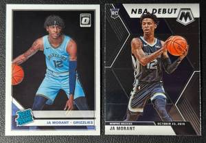 Ja Morant 2-Card Rookie Basketball Card Lot