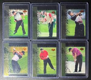 Tiger Woods 6-Card Tigers Tales Rookie 2001 Golf Card Lot