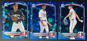 3-Card Minnesota Twins 1st Bowman Sapphire Rookie Baseball Card Lot