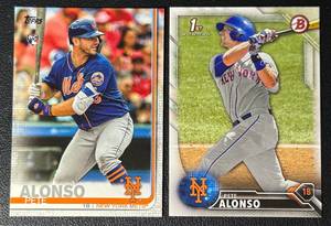 Pete Alonso 2-Card Rookie1st Bowman Baseball Card Lot