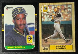 Barry Bonds 2-Card 1987 Rookie Baseball Card Lot