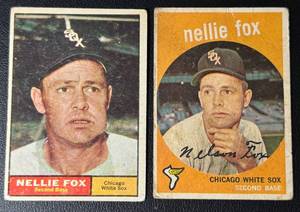 Nellie Fox 2-Card Vintage Baseball Card Lot
