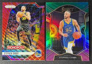 Stephen Curry 2-Card Parallel Basketball Card Lot