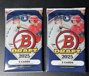 2 Packs of Bowman Draft 2025 Baseball Cards