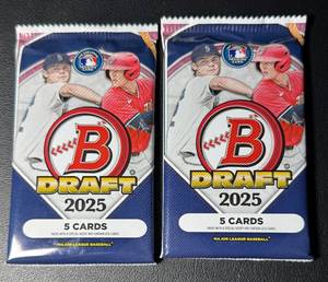 2 Packs of Bowman Draft 2025 Baesball Cards (3)