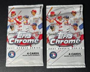 2 Packs of 2021 Topps Chrome Update Baseball Cards (2)
