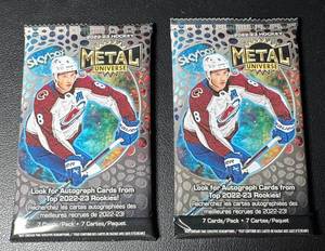 2 Packs of 2022-23 Metal Universe Hockey Cards (2)
