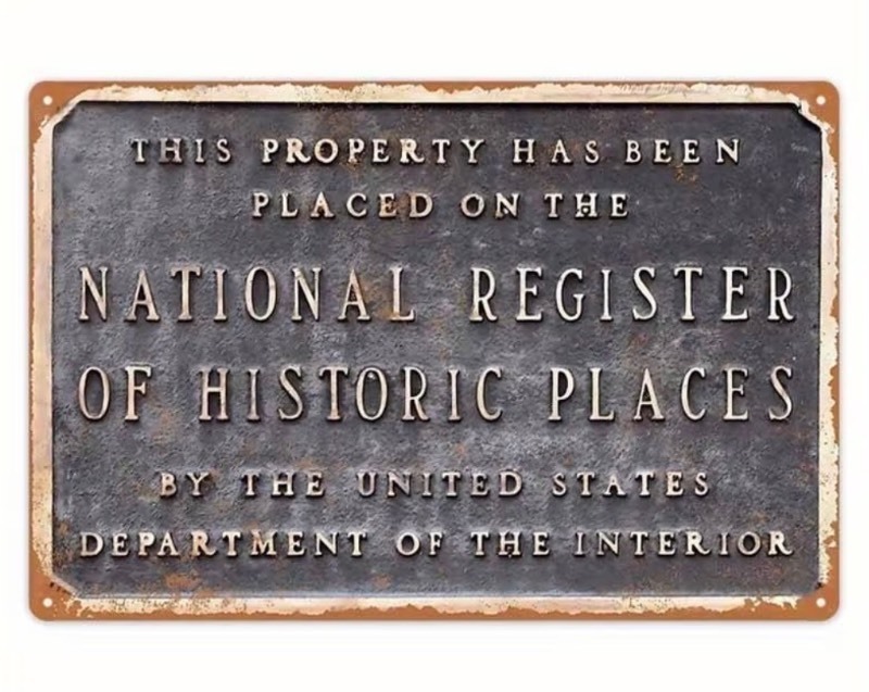 United States National Register of Historic Places 8 x 12 Metal Sign - Brand New