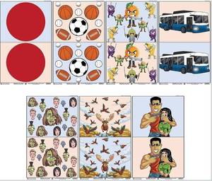 Bullet Quest Target Range Game Set with 7 Unique Designs, 24 x 39.5 - Brand New