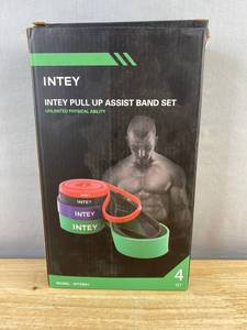 INTEY INTRB01 Pull Up Assist Band Set - 4 Pack - Brand New