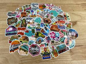 Hawaiian Themed 50 Pack of Stickers - Brand New