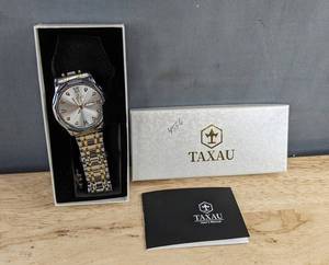 TAXAU Mens Watch - Stainless Steel Two-Tone Band - Brand New
