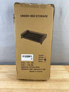 Under-Bed Storage - Black - 31.5 x 16.9 x 6.3 - Brand New