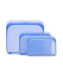 12 IDB Silicone Reusable Storage Bags Blue - Brand New A