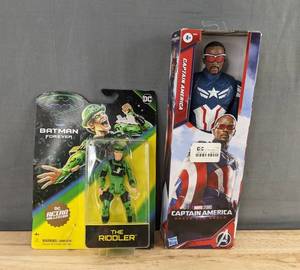 DC Retro Collection - The Riddler & Captain America Figures - Brand New A