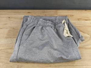 Mens Gray Jogger Pants Size XL - Drawstring Elastic Waist, Side Pockets - Brand New