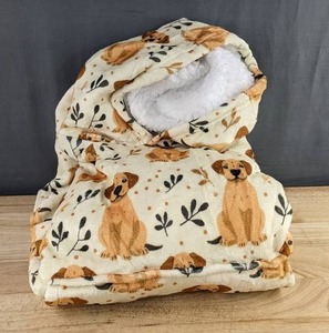 Dog Print Blanket Hoodie - Oversized Fits Most - Brand New