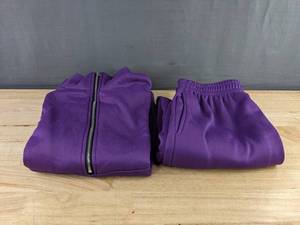 Jogging Set with Zip Front Top & Elastic Waist Pants Purple Womens Size XL - Brand New
