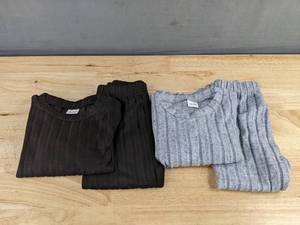 2-Piece Black Baby Outfit and 2-Piece Grey Baby Outfit - Size 18-24M - Brand New