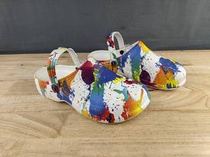 Paint-Splatter Clogs - Mens 8, Womens 9 - Brand New