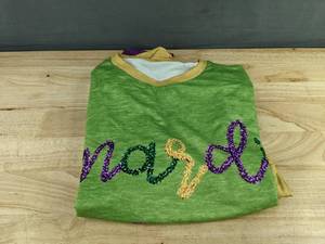 Mardi Gras Longsleeve Top - Womens Size 1XL - Brand New