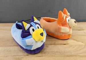 Bluey & Bingo Plush Slippers - Kids Size 1112 - Brand New