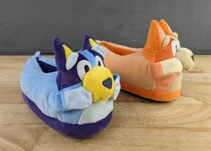 Bluey & Bingo Plush Slippers - Kids Size 131 - Brand New