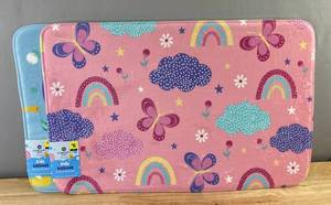 2 Comfort Bay Kids Bathmats - Rainbows and Mermaids - 18 x 28 in - Brand New
