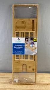 Comfort Bay Bamboo Bath Caddy Extendable - 27.5 - Brand New