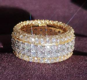 Beautiful Gold-Tone Statement Ring Size 8 - Brand New