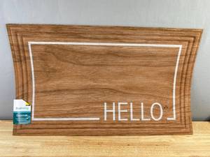 trueliving Hello Doormat - 18 in x 30 in - IndoorOutdoor - Brand New