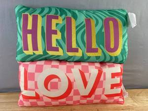 Hello & Love Decorative Throw Pillows - Brand New