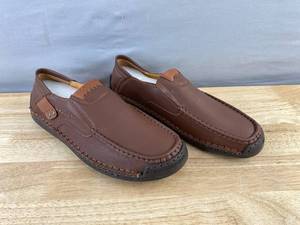 Moccasin-Style Brown Loafers, Mens Size 12 - Brand New