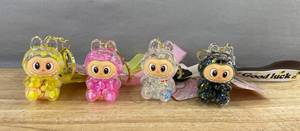 4 Bubble Bunny Keychains - Brand New A