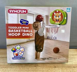 SyncFun Toddler Mini Basketball Hoop Dino - Illuminated - Brand New A