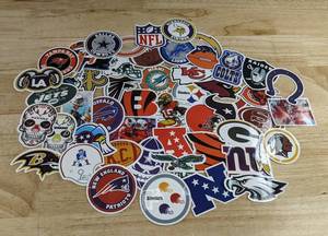 50 NFL Football Team Stickers - Brand New