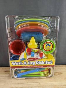 Melissa & Doug Wash & Dry Dish Set - Brand New