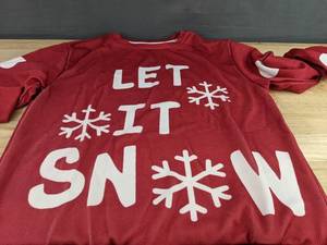 Let It Snow Red Sweatshirt - Womens Size XL - Brand New