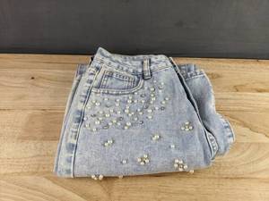 Womens Denim Jeans With Beading - Size Small - Brand New