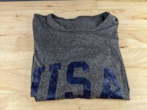 Womens USA Long Sleeve Top Size Large Grey - Brand New