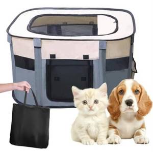 KM Pop-Up Dog & Cat Pen Portable Kennel Cage Large 26 in x 26 in x 18 in - Brand New
