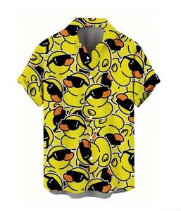Rubber Duck Themed Button-Up Shirt - Yellow - Mens Size XXL - Brand New