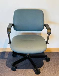 LL - Office Chair - Adjustable, Slate Blue Fabric, 5-Star Base