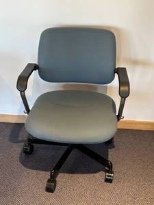 LL - Office Chair - Adjustable, Slate Blue Fabric, 5-Star Base
