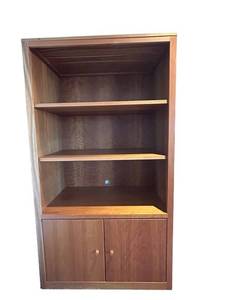 LL -  Room & Board Woodwind Cherry Media Cabinet with Open Shelves and 2- Door Base