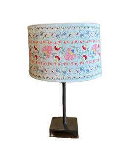 LL - Table Lamp with Floral Fabric Shade