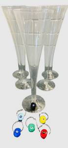 LR - Champagne Flutes - 6-Piece Tall Clear Stemware Set