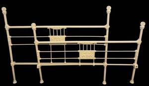 UB2 - Bed Frame - Vintage Full-Size Iron with Ornate Headboard